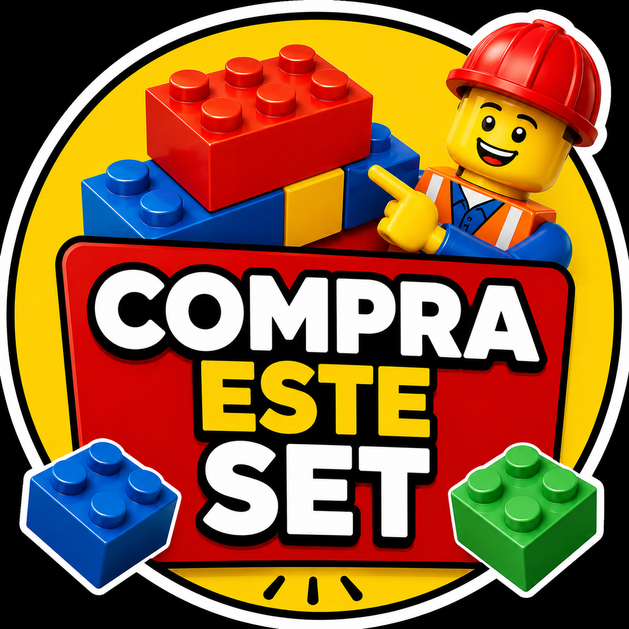 Logo de LEGO con fondo rojo y texto amarillo.