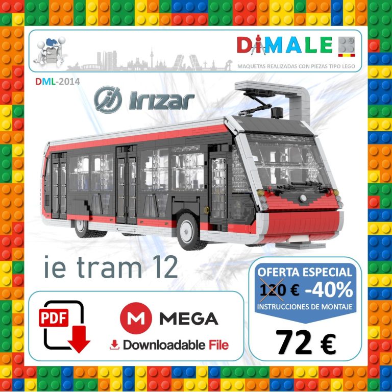 Modelo de tranvía Irizar, con oferta especial y detalles de descarga.