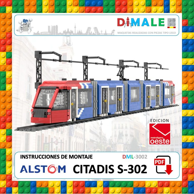 Instrucciones de montaje para el modelo de tranvía Alstom Citadis S-302.