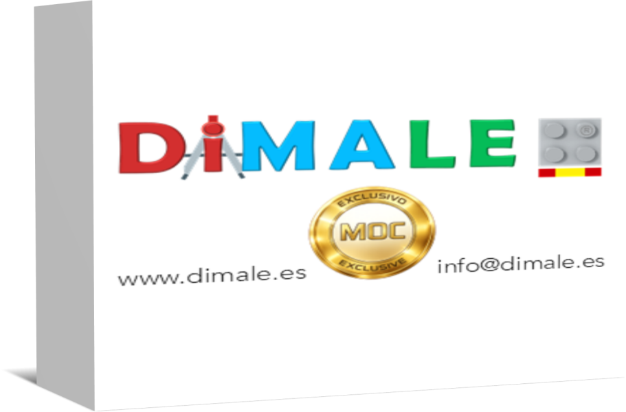 Logotipo de DIMALE con colores rojo, verde y azul, acompañado de un símbolo dorado.