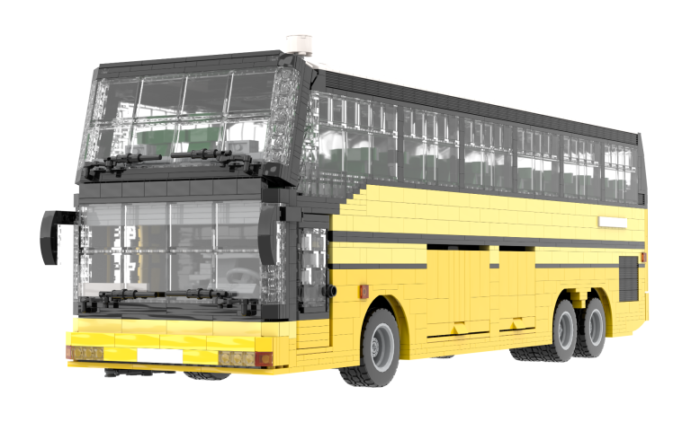 Irizar ie Tram 12 juego construcción Lego MOC Maqueta del tranvía Irizar IE Tram 12, con piezas de construcción coloridas alrededor.