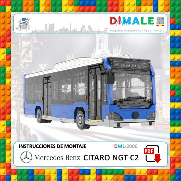 Instrucciones de montaje para un autobús Mercedes-Benz Citaro NGT C2 de Lego.