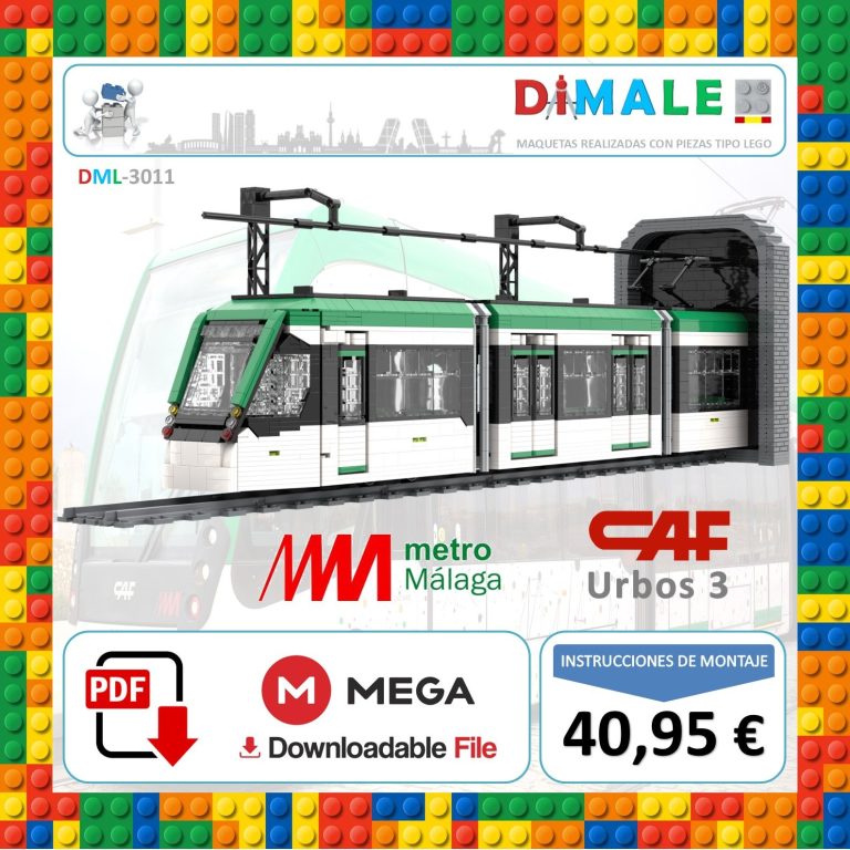 Modelo de tranvía Urbos 3 de CAF con detalles en verde y blanco. Precio 40,95 €.